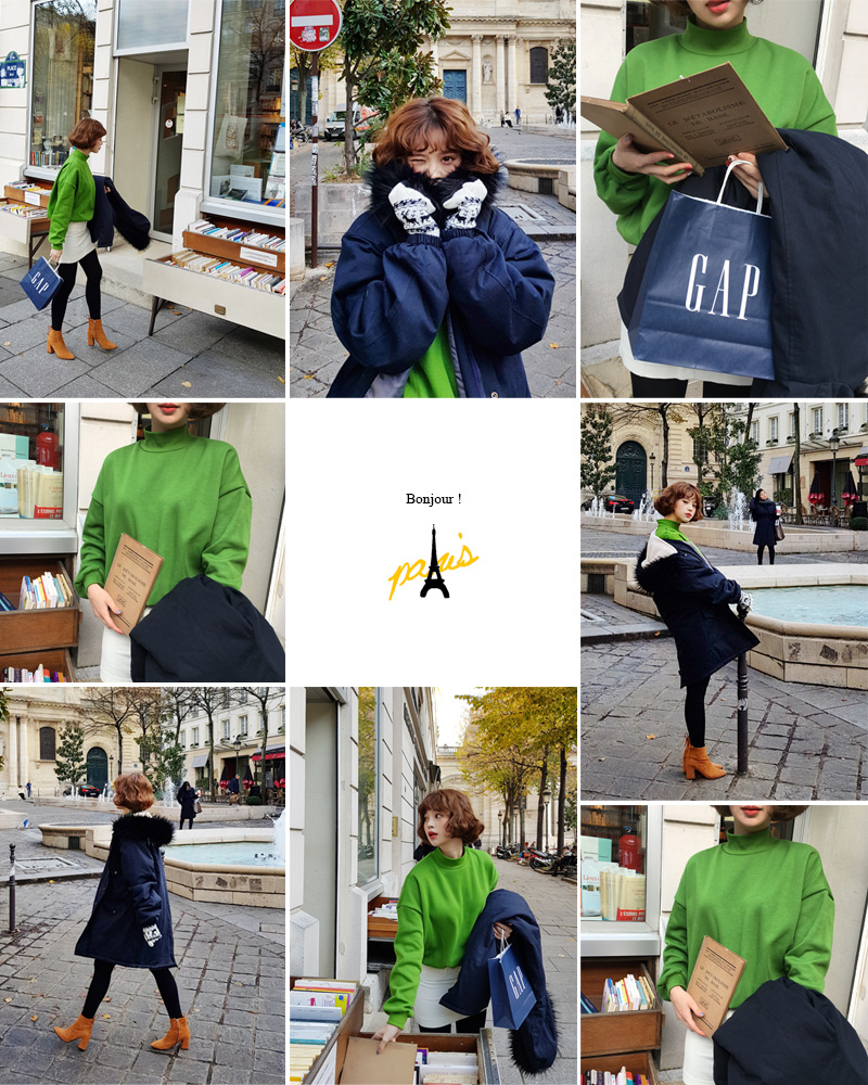 ♥Love in PARIS♥ファーフライフロントフードジャケット・全9色 | DHOLIC | 詳細画像3