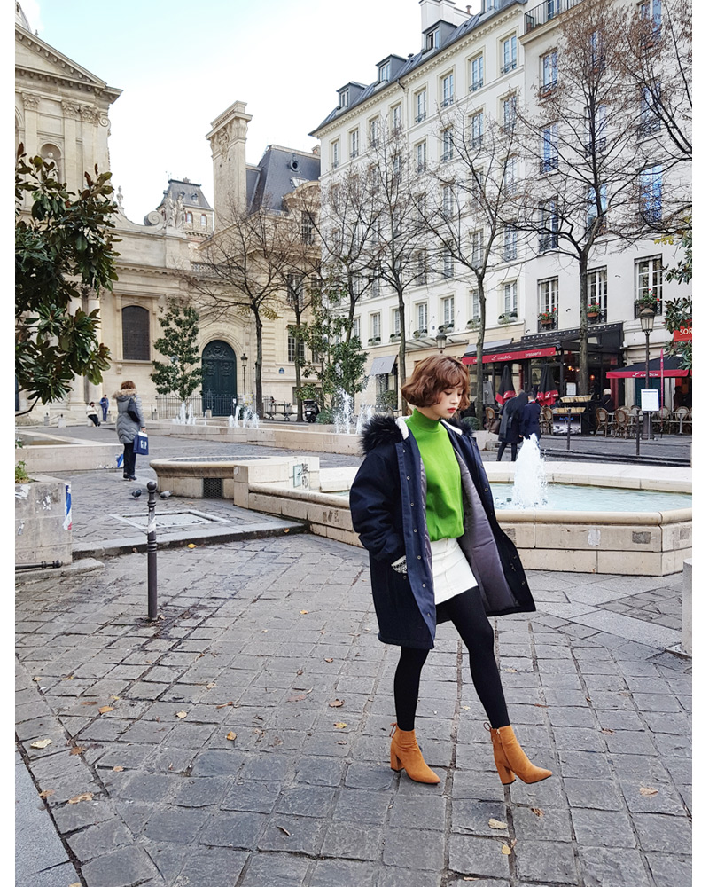 ♥Love in PARIS♥ファーフライフロントフードジャケット・全9色 | DHOLIC | 詳細画像4