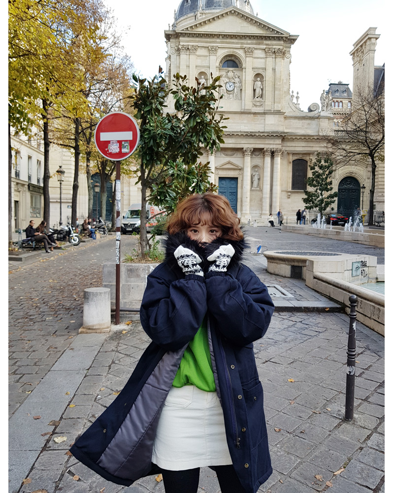 ♥Love in PARIS♥ファーフライフロントフードジャケット・全9色 | DHOLIC | 詳細画像5