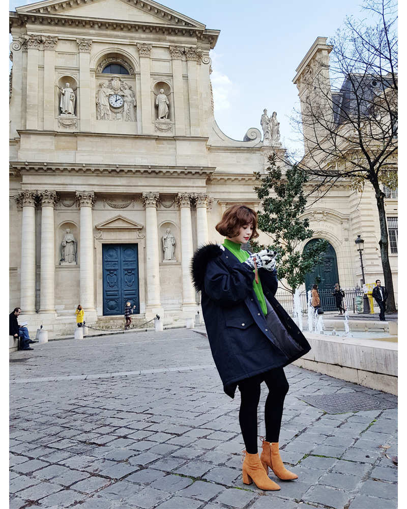 ♥Love in PARIS♥ファーフライフロントフードジャケット・全9色 | DHOLIC | 詳細画像10