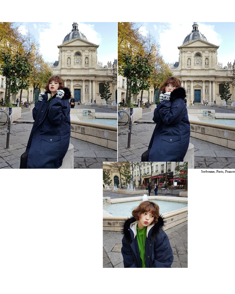 ♥Love in PARIS♥ファーフライフロントフードジャケット・全9色 | DHOLIC | 詳細画像13