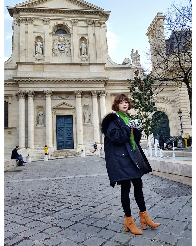 ♥Love in PARIS♥ファーフライフロントフードジャケット・全9色 | DHOLIC | 詳細画像14