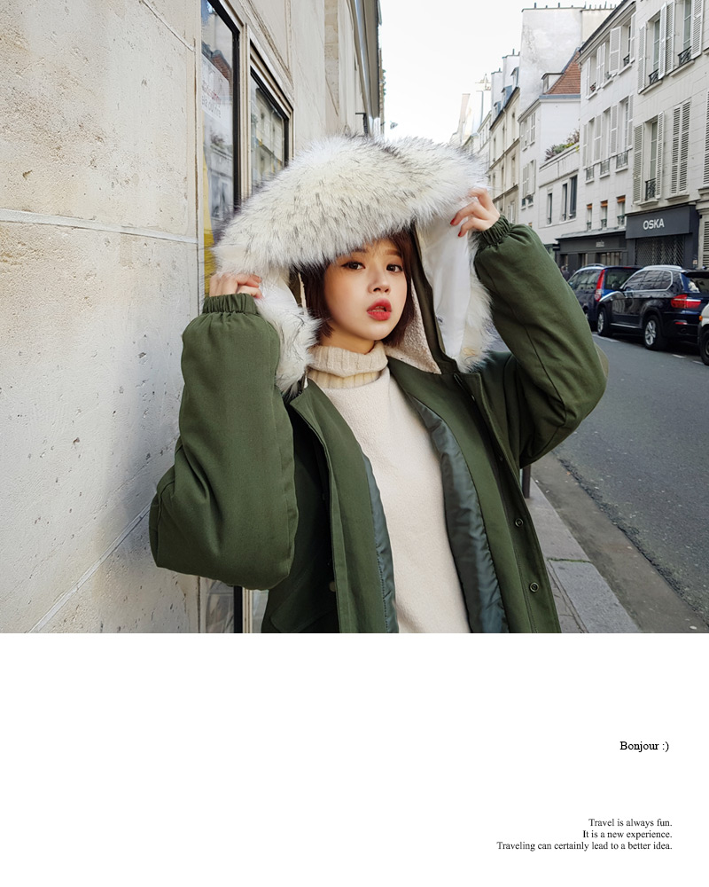 ♥Love in PARIS♥ファーフライフロントフードジャケット・全9色 | DHOLIC | 詳細画像23