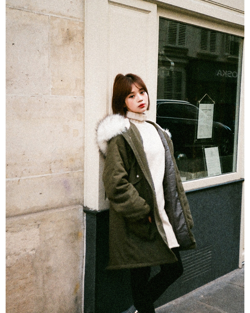 ♥Love in PARIS♥ファーフライフロントフードジャケット・全9色 | DHOLIC | 詳細画像38