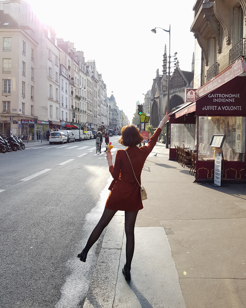 ♥Love in PARIS♥ウエストベルトAラインミ二ワンピース・全2色 | DHOLIC | 詳細画像12