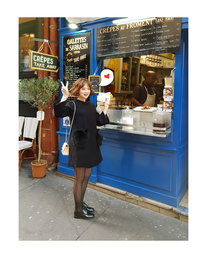 ♥Love in PARIS♥ポケットファーノーカラーコート・全3色 | DHOLIC | 詳細画像8