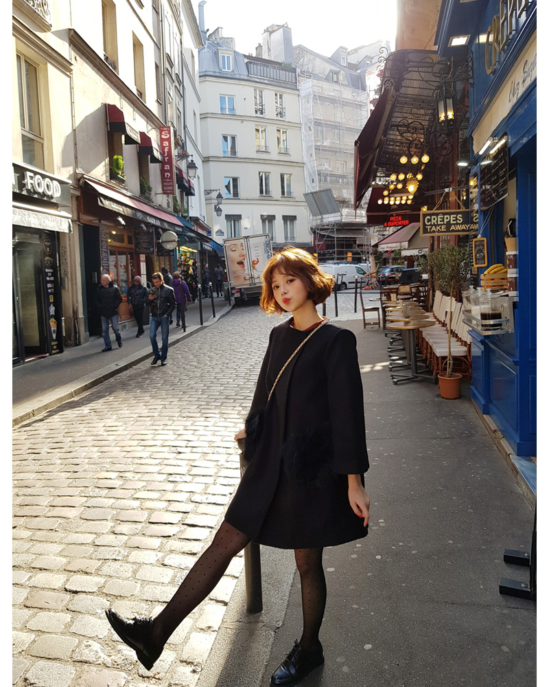 ♥Love in PARIS♥ポケットファーノーカラーコート・全3色 | DHOLIC | 詳細画像18