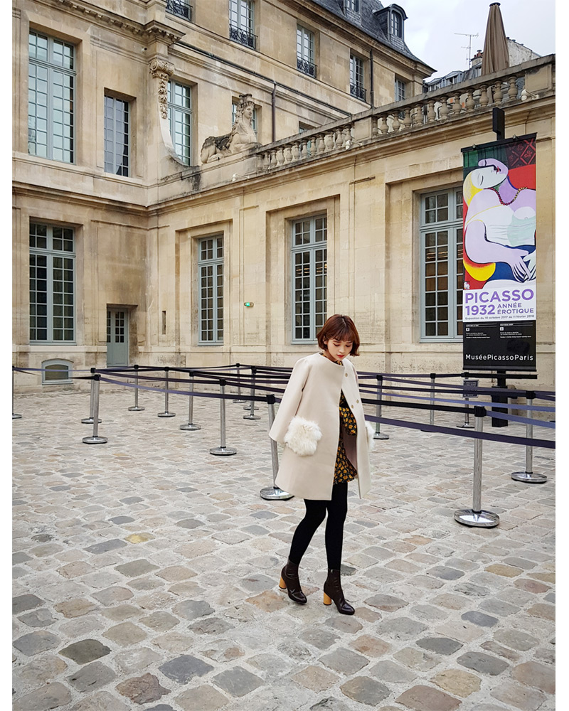 ♥Love in PARIS♥ポケットファーノーカラーコート・全3色 | DHOLIC | 詳細画像26