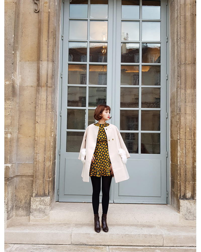 ♥Love in PARIS♥ポケットファーノーカラーコート・全3色 | DHOLIC | 詳細画像32