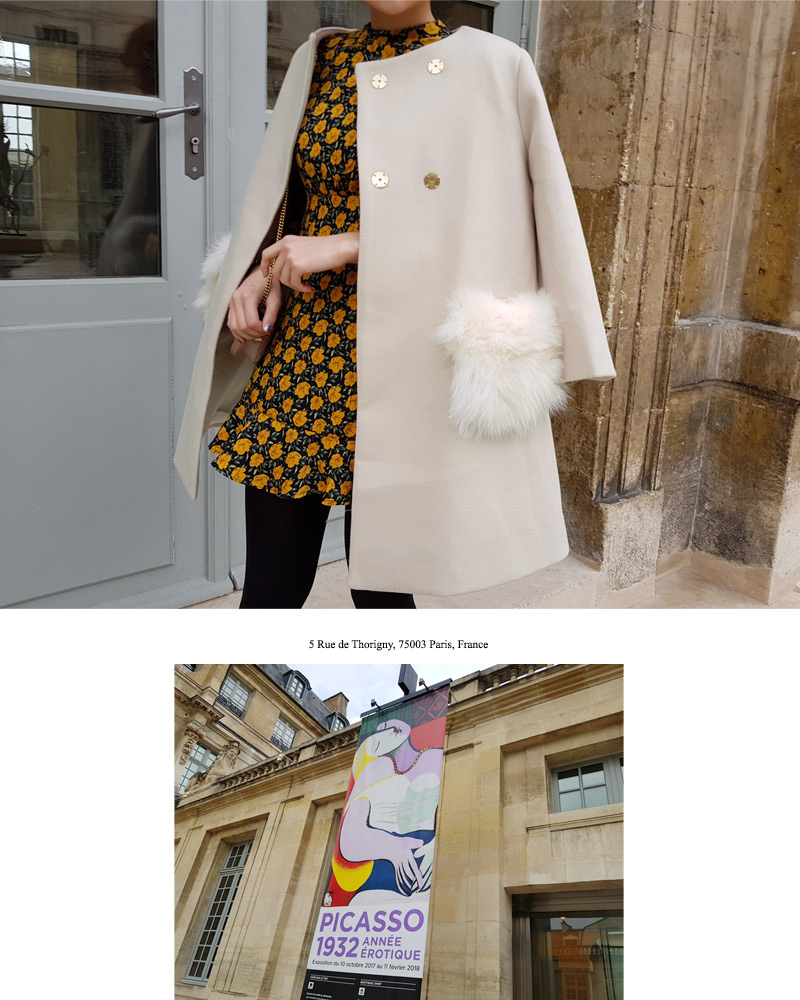 ♥Love in PARIS♥ポケットファーノーカラーコート・全3色 | DHOLIC | 詳細画像33