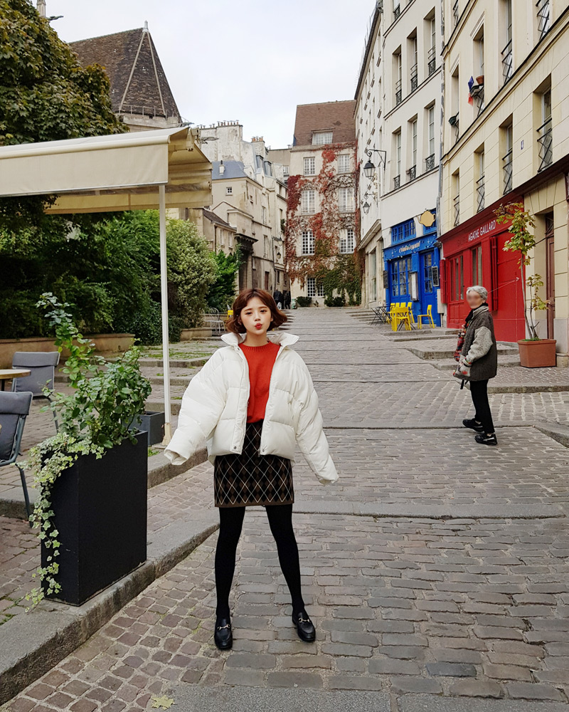 ♥Love in PARIS♥フードフェイクファーハイネック中綿ジャケット・全3色 | DHOLIC | 詳細画像23