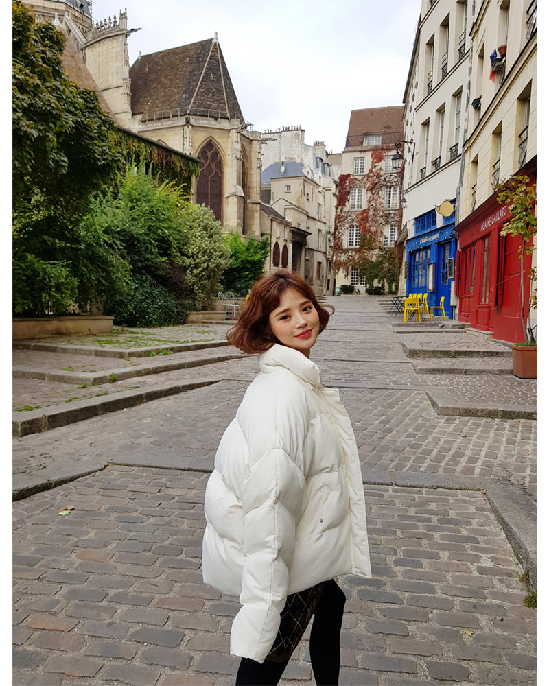 ♥Love in PARIS♥フードフェイクファーハイネック中綿ジャケット・全3色 | DHOLIC | 詳細画像25