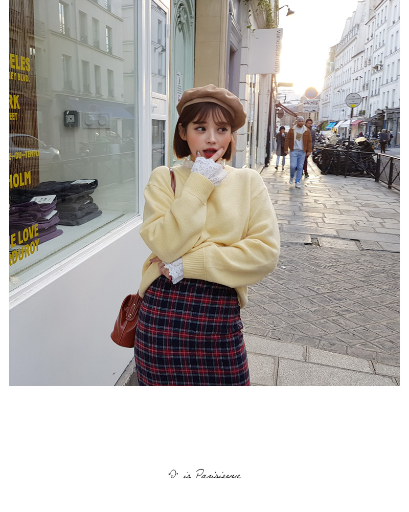 ♥Love in PARIS♥バックゴムチェックミディスカート・全3色 | DHOLIC | 詳細画像4