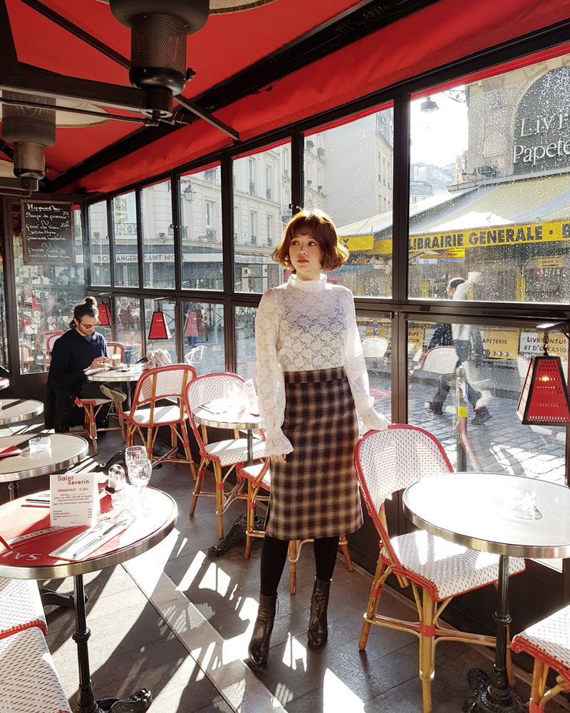 ♥Love in PARIS♥バックゴムチェックミディスカート・全3色 | DHOLIC | 詳細画像16