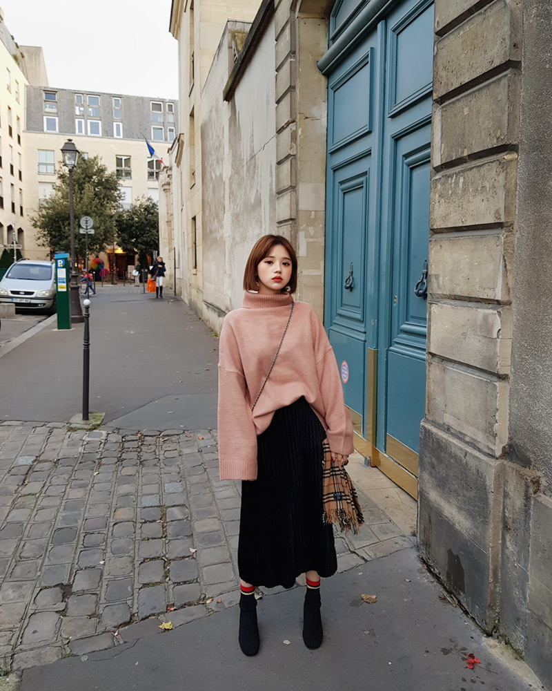 ♥Love in PARIS♥ベロアプリーツロングスカート・全3色 | DHOLIC | 詳細画像18