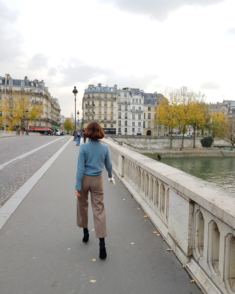 ♥Love in PARIS♥ボタンハイウエストチェックワイドパンツ・全2色 | DHOLIC | 詳細画像9