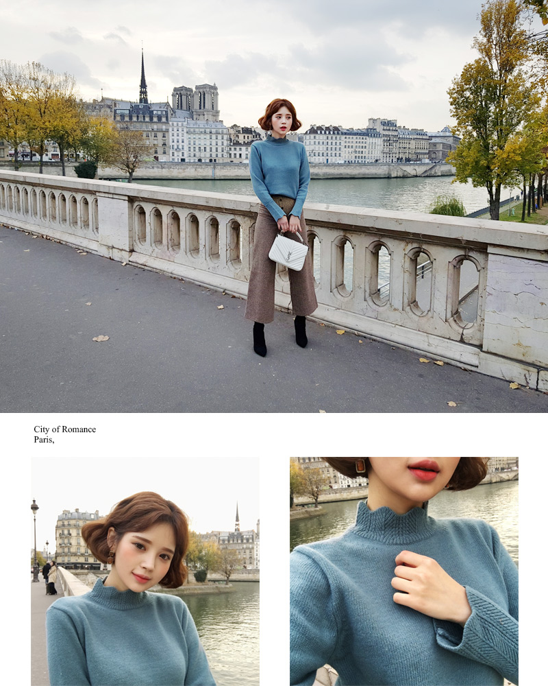♥Love in PARIS♥ボタンハイウエストチェックワイドパンツ・全2色 | DHOLIC | 詳細画像14