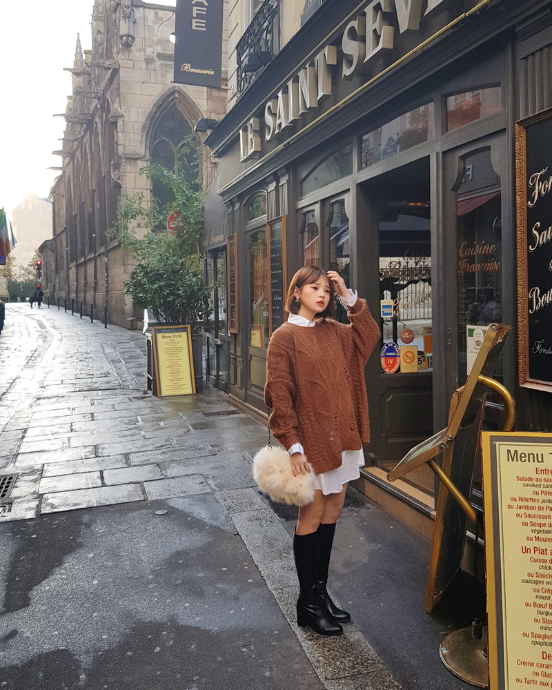 ♥Love in PARIS♥レザー調サイドジップロングブーツ・全2色 | DHOLIC | 詳細画像7