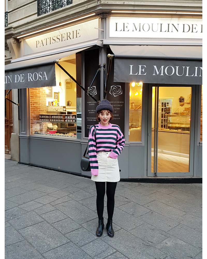 ♥Love in PARIS♥ロールアップアクリルリブニット帽・全6色 | DHOLIC | 詳細画像17