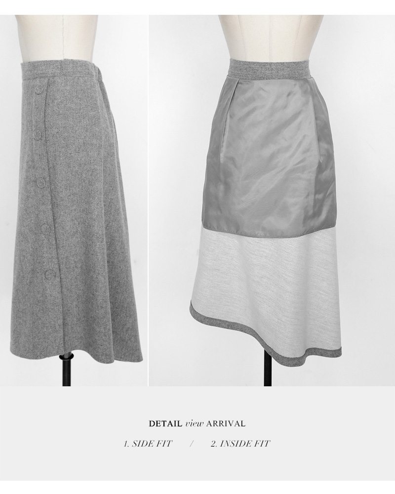 ボタンディテールアンバランススカート・全3色 | DHOLIC PLUS | 詳細画像32