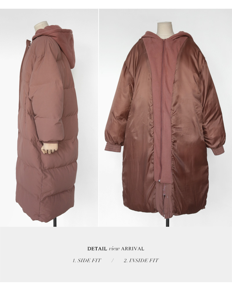 フードレイヤード中綿ロングジャケット・全2色 | DHOLIC | 詳細画像24