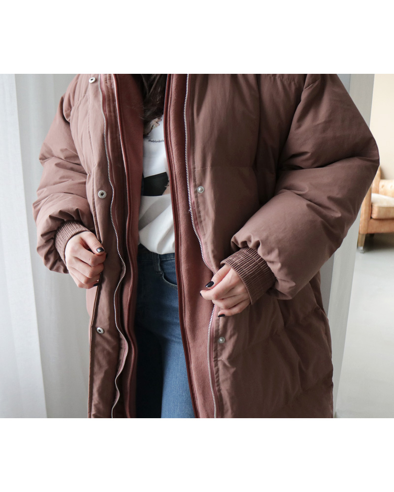 フードレイヤード中綿ロングジャケット・全2色 | DHOLIC | 詳細画像10