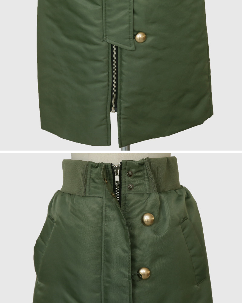 中綿フロントジップボタンスカート・全2色 | DHOLIC | 詳細画像39