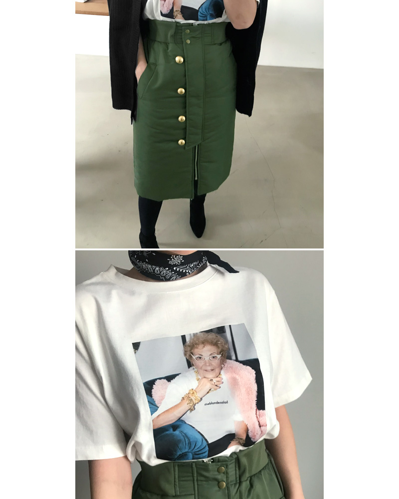 中綿フロントジップボタンスカート・全2色 | DHOLIC | 詳細画像9