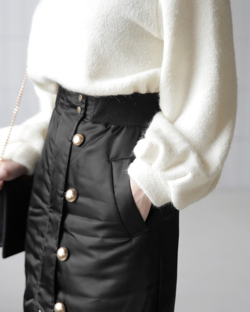 中綿フロントジップボタンスカート・全2色 | DHOLIC | 詳細画像15