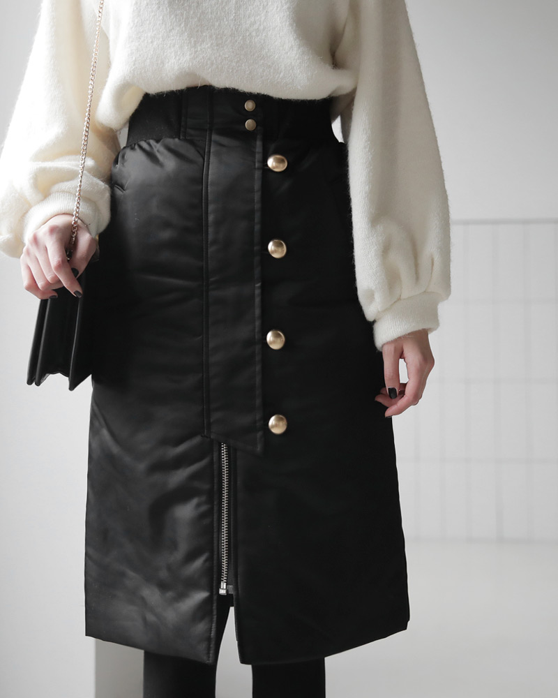 中綿フロントジップボタンスカート・全2色 | DHOLIC | 詳細画像24