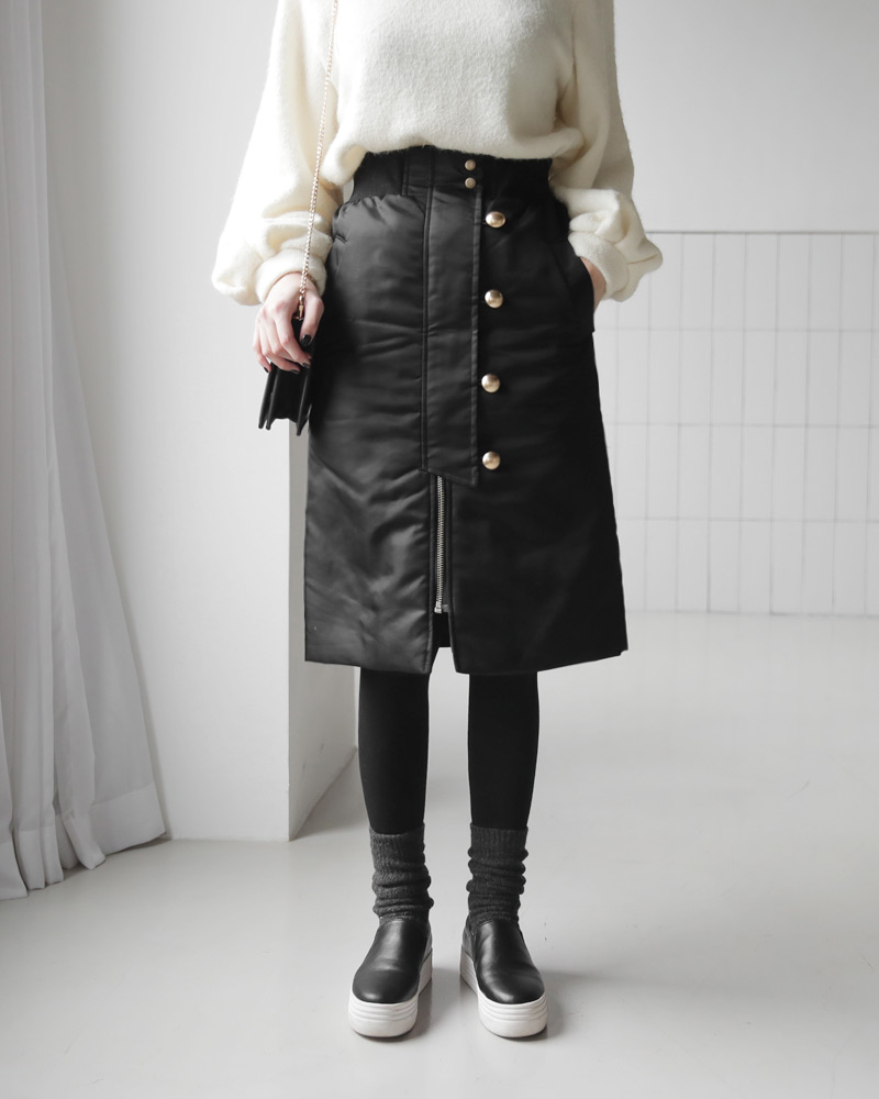 中綿フロントジップボタンスカート・全2色 | DHOLIC | 詳細画像28
