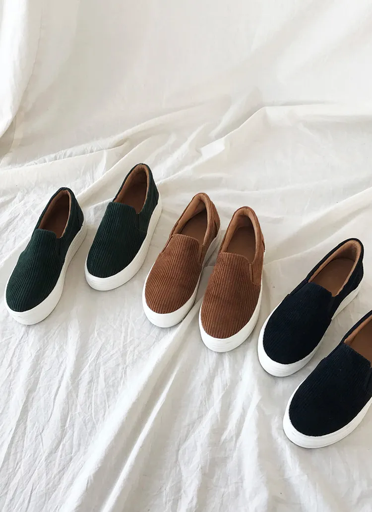 <font color=red><b>雑誌掲載商品○</b></font>プラットフォームコーデュロイスリッポン・全3色 | DHOLIC | 詳細画像1