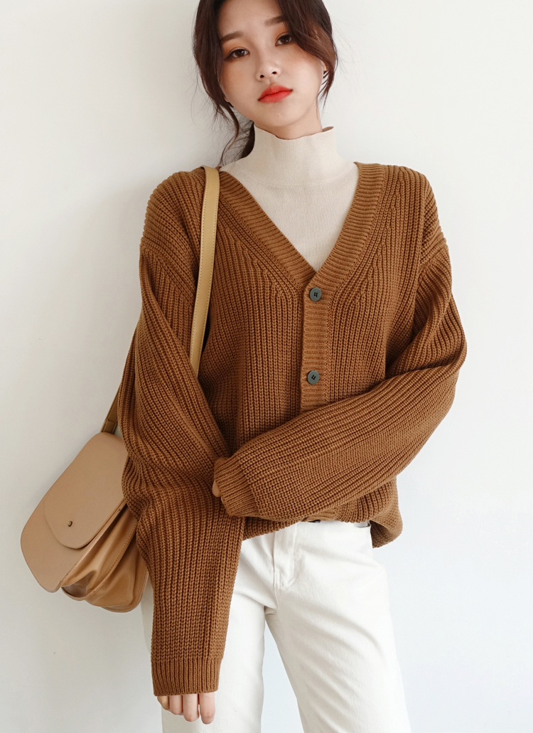 オーバーサイズニットカーディガン・全4色 | レディースファッション