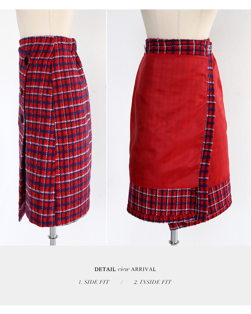 チェックパターンラップスカート・全2色 | DHOLIC | 詳細画像38