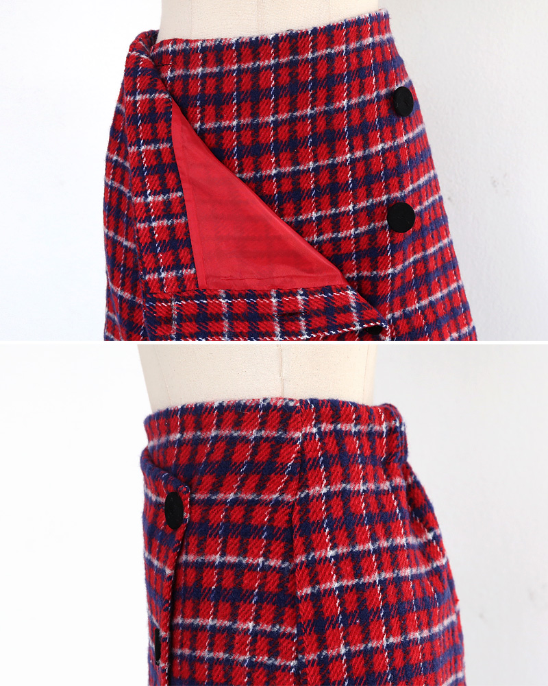 チェックパターンラップスカート・全2色 | DHOLIC | 詳細画像40