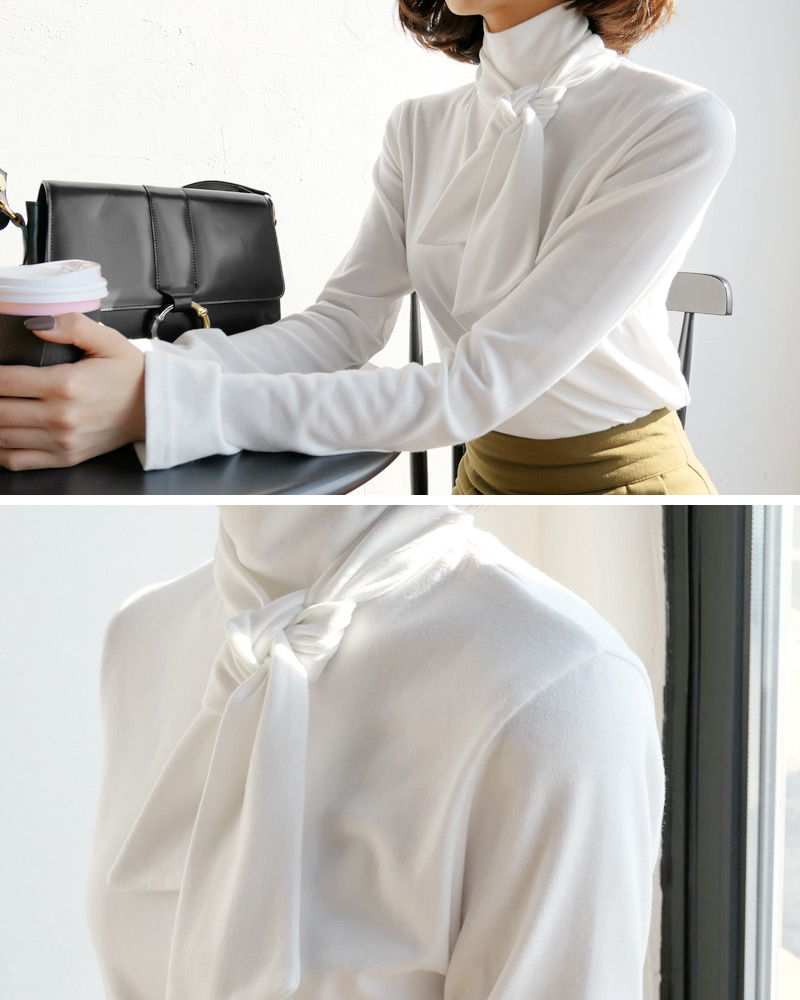 スカーフSETタートルネックTシャツ・全2色 | DHOLIC PLUS | 詳細画像8