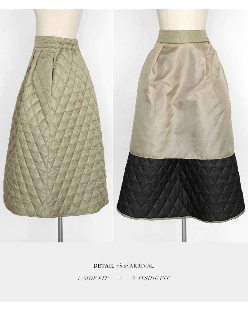 キルティングAラインスカート・全2色 | DHOLIC PLUS | 詳細画像26