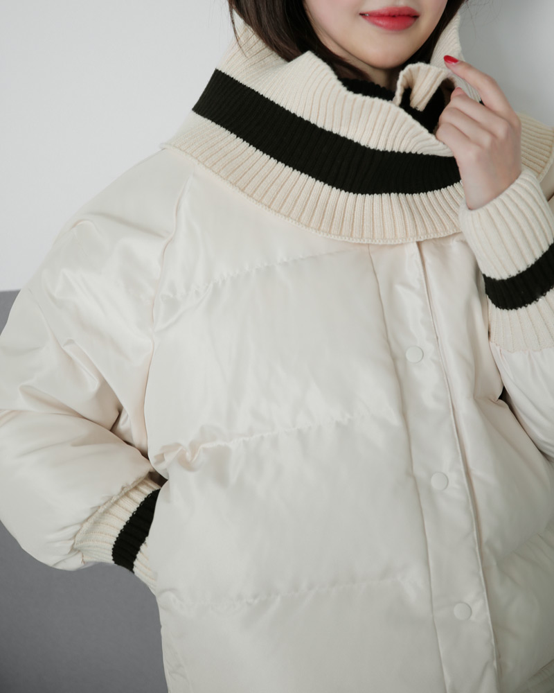 スヌードSET中綿ショートジャケット・全2色 | DHOLIC | 詳細画像2