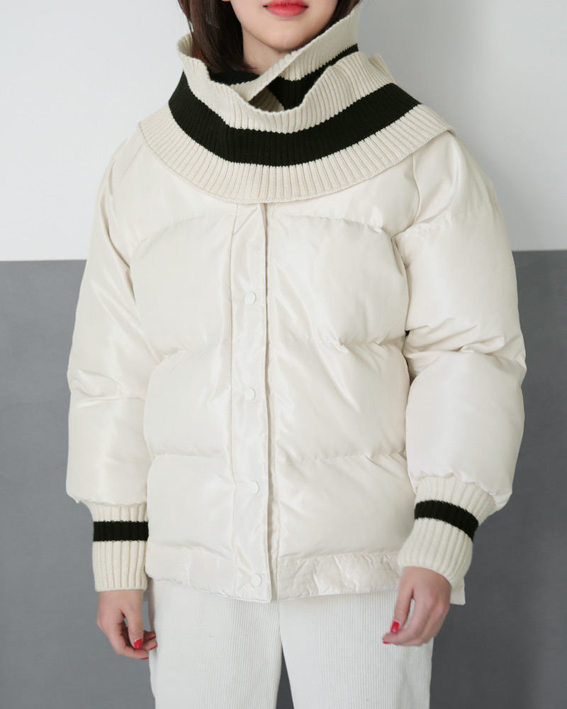 スヌードSET中綿ショートジャケット・全2色 | DHOLIC | 詳細画像5