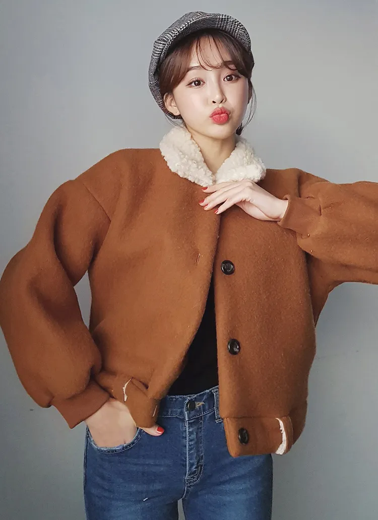 ボアカラーショートジャケット・全2色 | DHOLIC | 詳細画像1