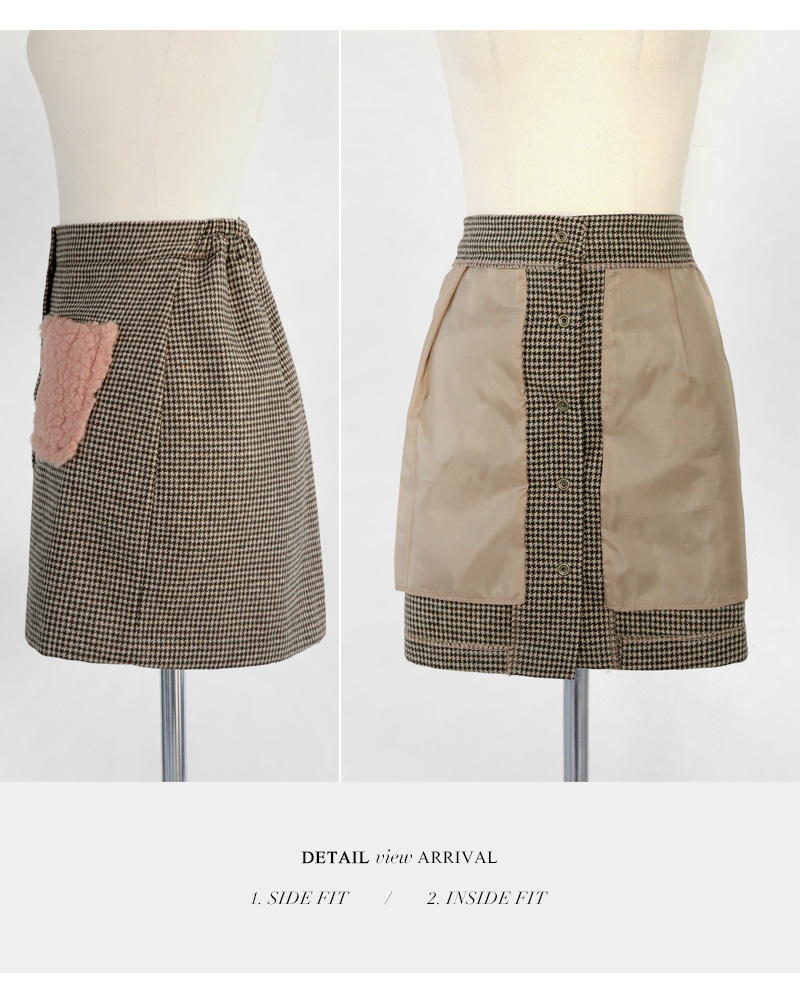 ボアポケットチェックボタンスカート・全2色 | DHOLIC | 詳細画像19
