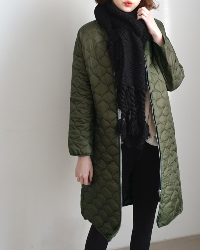 <font color=red><b><人気商品再入荷> </b></font>キルティングジップアップジャンパー・全3色 | DHOLIC | 詳細画像13