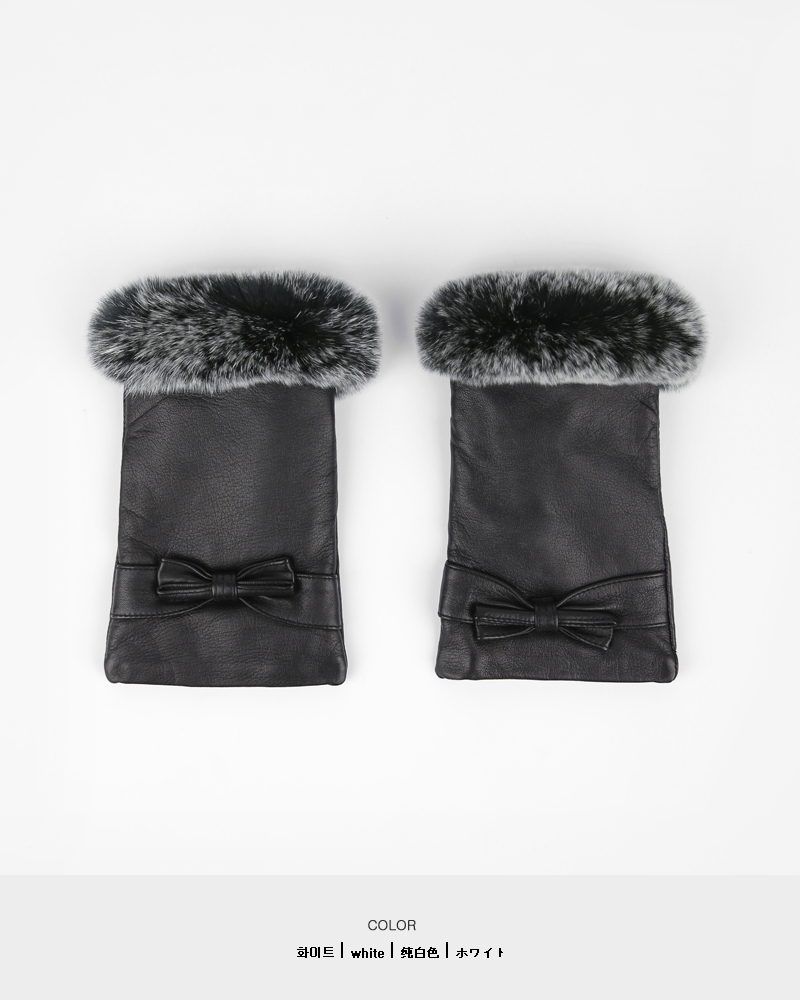 羊革リボンフィンガーレス手袋・全2色 | DHOLIC | 詳細画像13