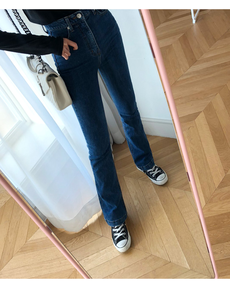 ハイウエストブーツカットデニムパンツ・全2色 | レディース