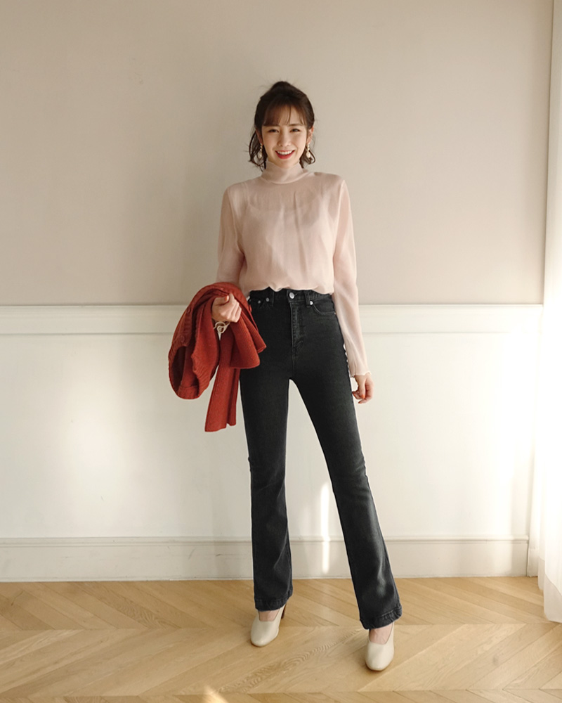 GDN ハイウエストブーツカットデニムパンツ ハイウエストブーツカットデニムパンツ（デニムパンツ）｜by