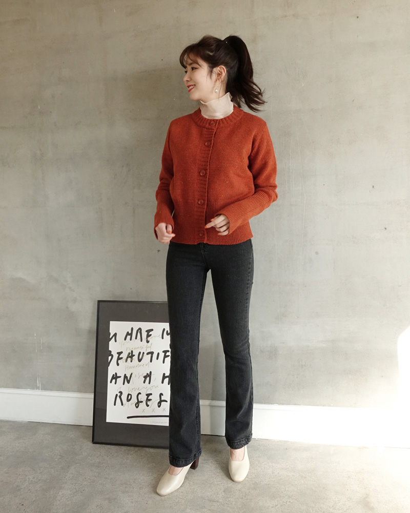 ハイウエストブーツカットデニムパンツ・全2色 | レディース