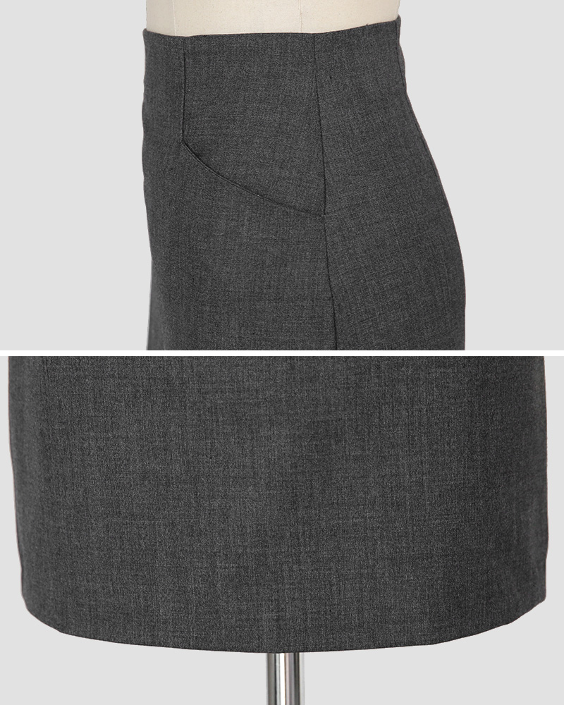 シングルオーバージャケット&ミニタイトスカートSET・全2色 | DHOLIC | 詳細画像46