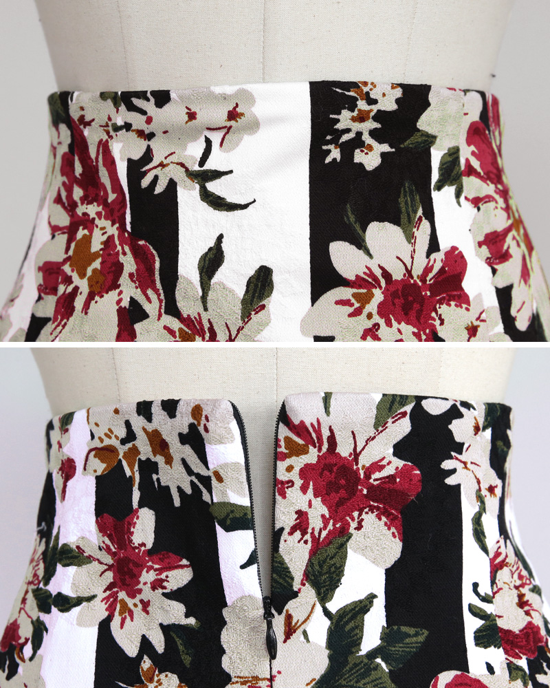 ストライプ花柄スリットスカート・全2色 | DHOLIC PLUS | 詳細画像25