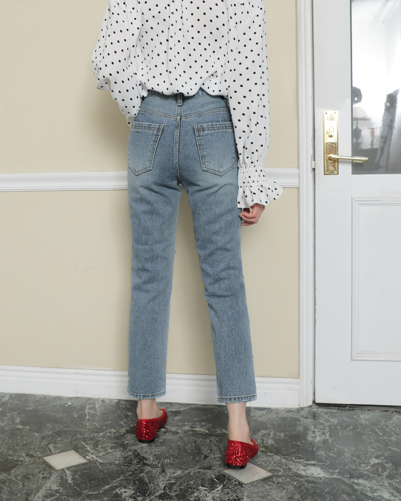 <font color=red><b>雑誌掲載商品○</b></font>シャーリングスリーブドットブラウス・全2色 | DHOLIC | 詳細画像13