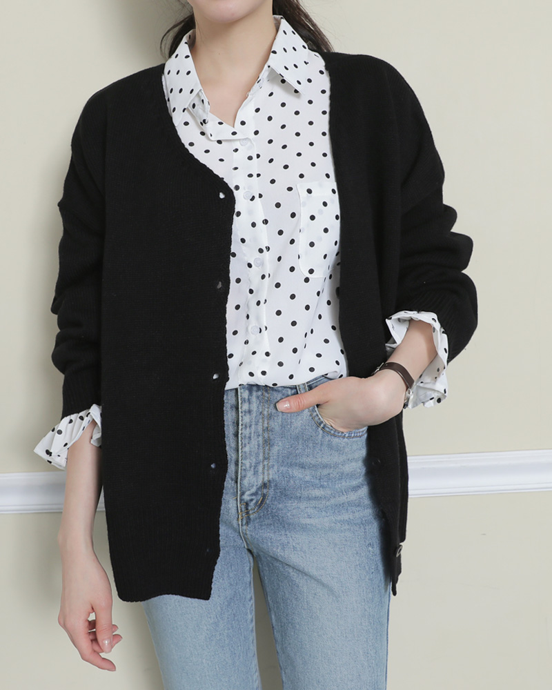 <font color=red><b>雑誌掲載商品○</b></font>シャーリングスリーブドットブラウス・全2色 | DHOLIC | 詳細画像16